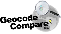 Compare geocoding results of Mapquest/Yahoo/Google